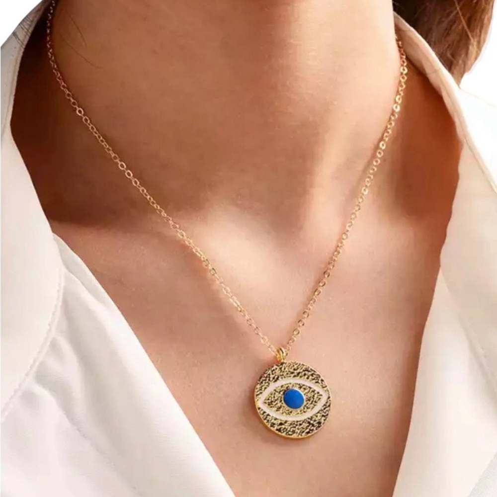 EVIL EYE GOLD PLATED NECKLACE